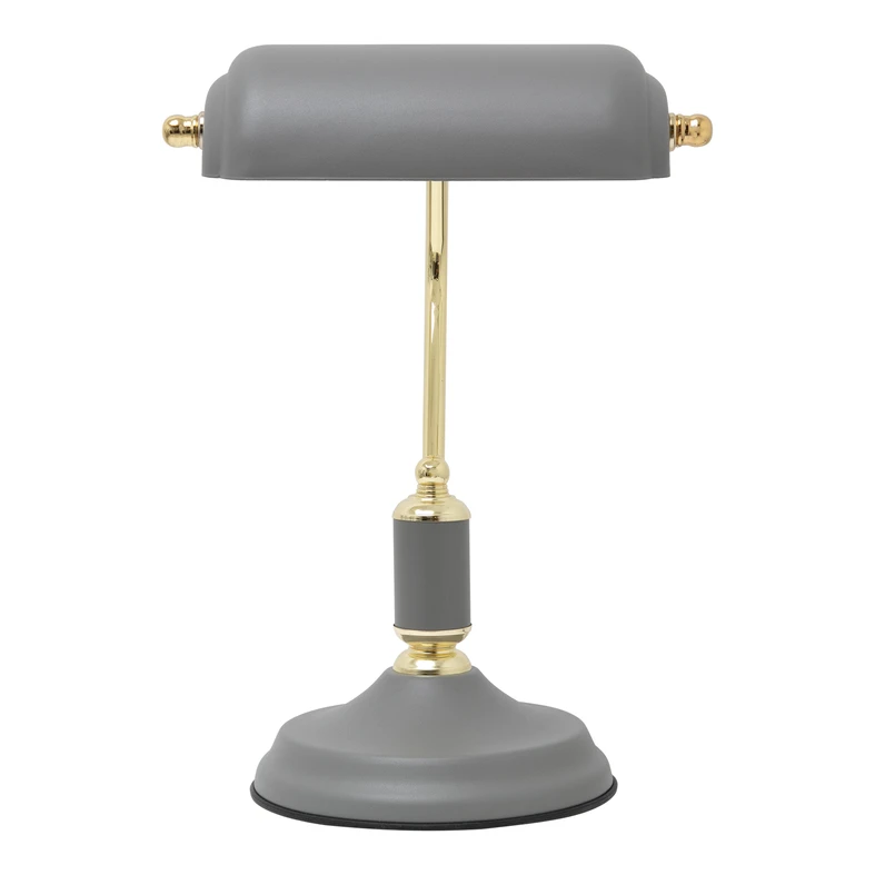 Lampa biurkowa retro szaro-złota ROMA