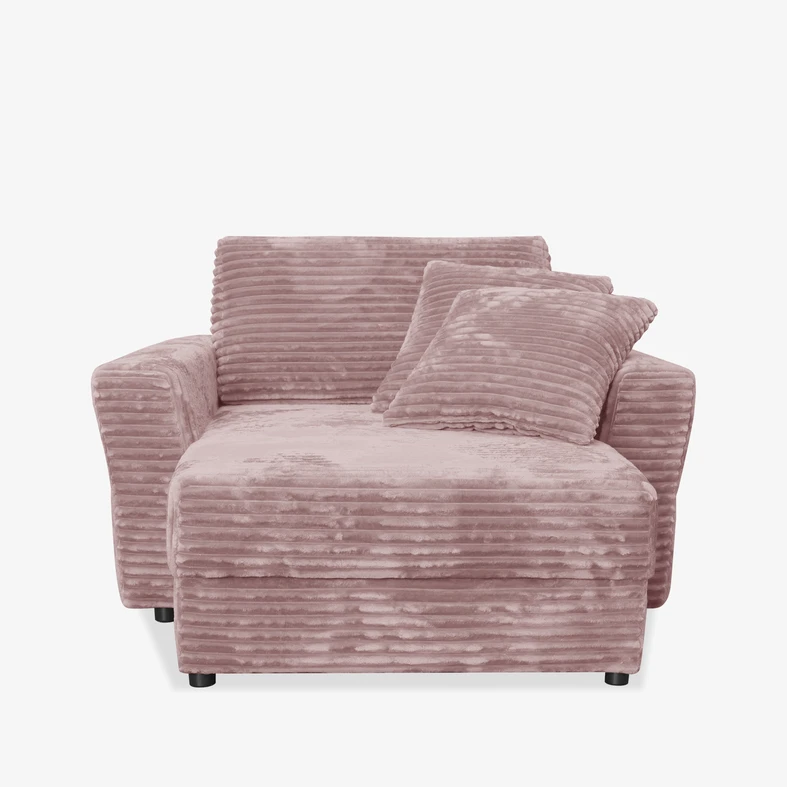 Fotel loveseat pudrowy róż NOEMI