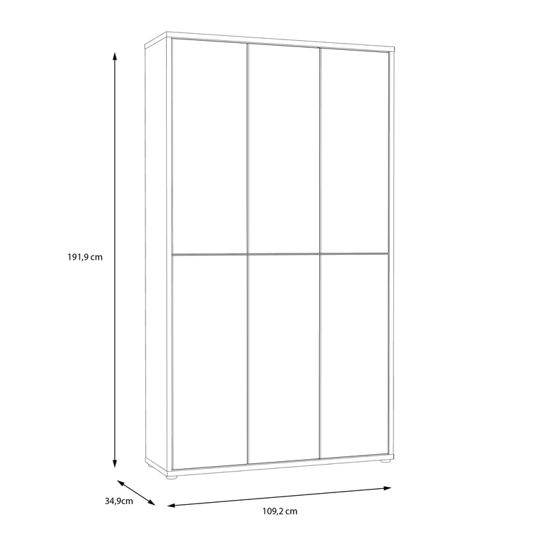 Szafa na buty 6-drzwiowa ALICE SPRINGS dąb artisan