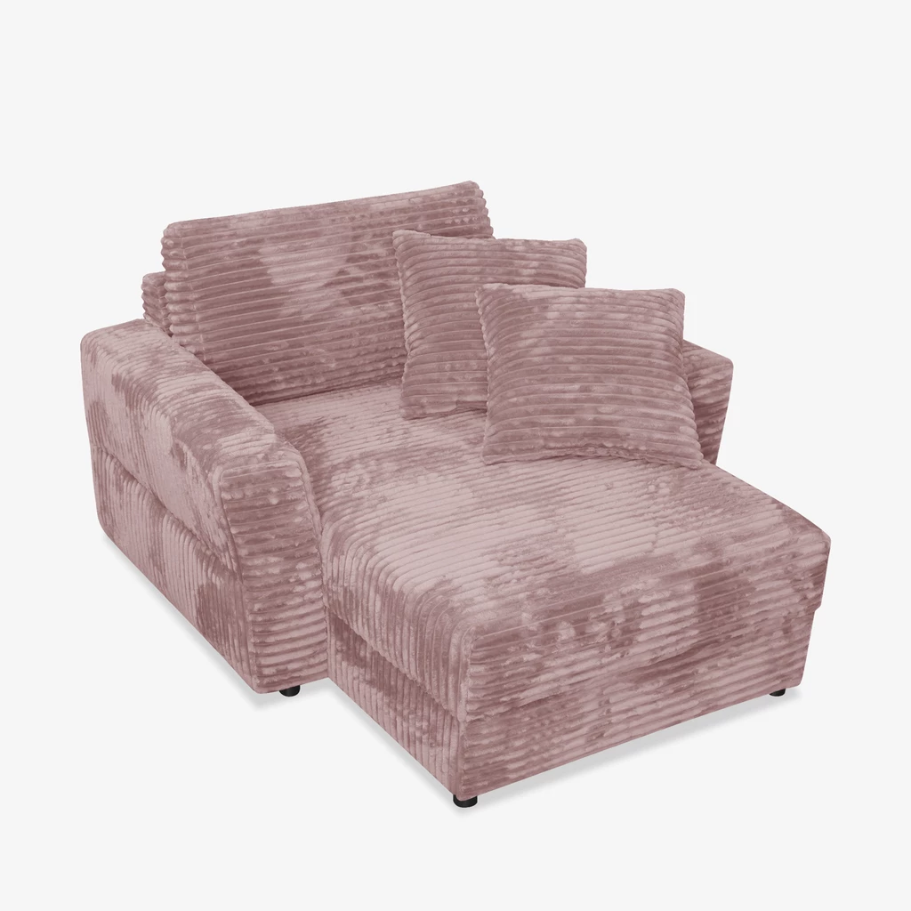 Fotel loveseat pudrowy róż NOEMI