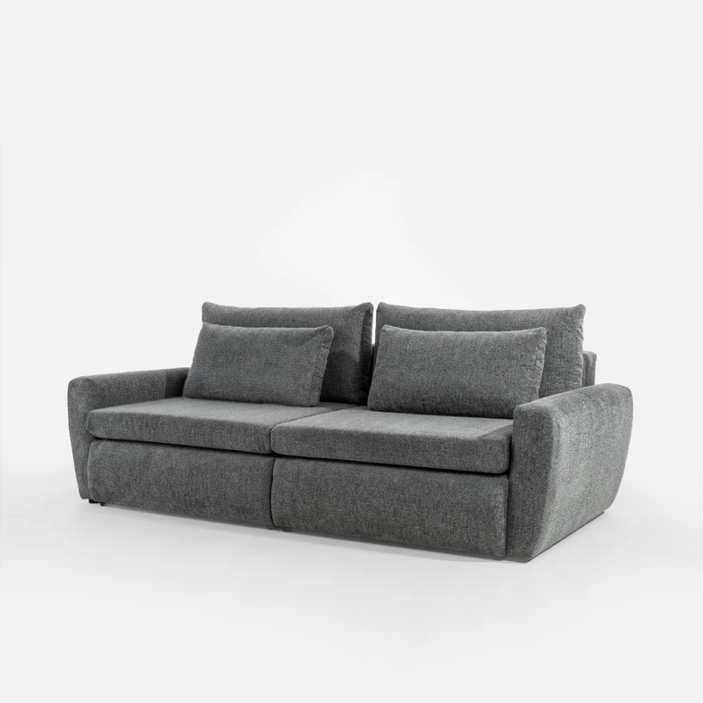 Sofa 3-osobowa szaroniebieska MEVI 