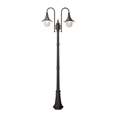 Lampa zewnętrzna outdoor wysoka 2-ramienna czarna BOSTON