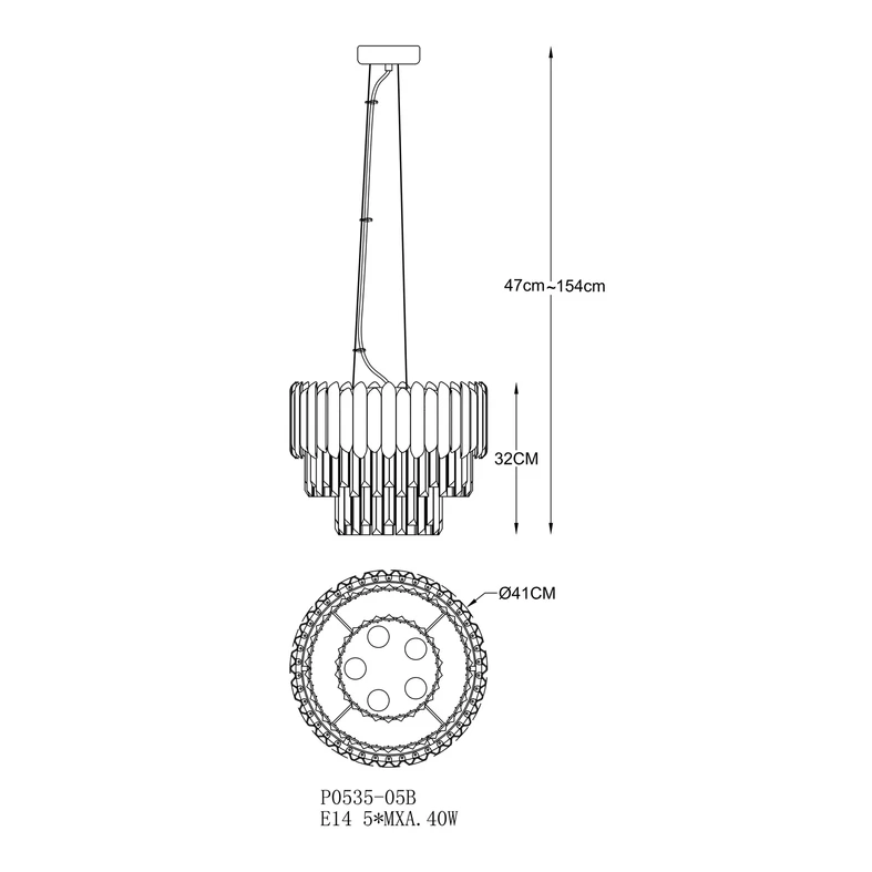 Lampa wisząca GLADIUS P0535-05B-F4J7