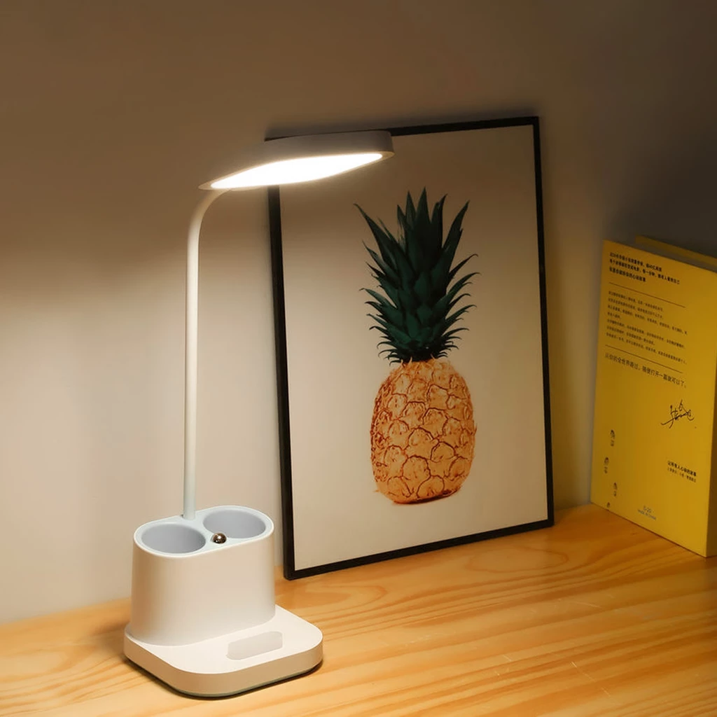 Lampa biurkowa z miejscem na długopisy LED USB PDL008