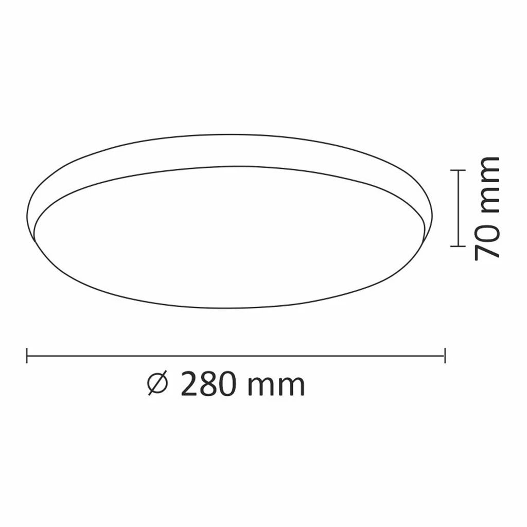 Plafon LED 15W biało-czarny ORBIT 28 cm