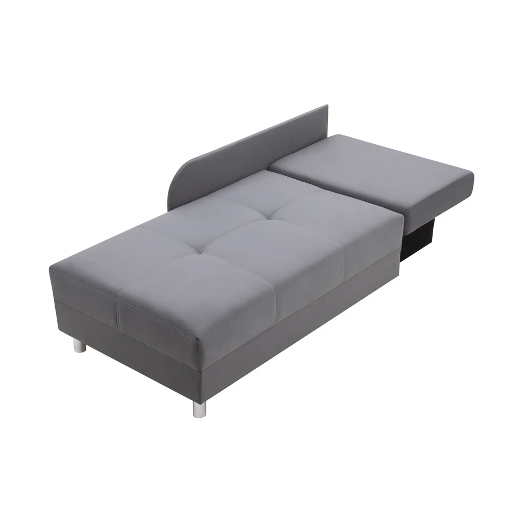 Sofa rozkładana szaro-różowa LETTO prawa