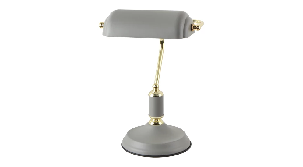 Lampa biurkowa retro szaro-złota ROMA