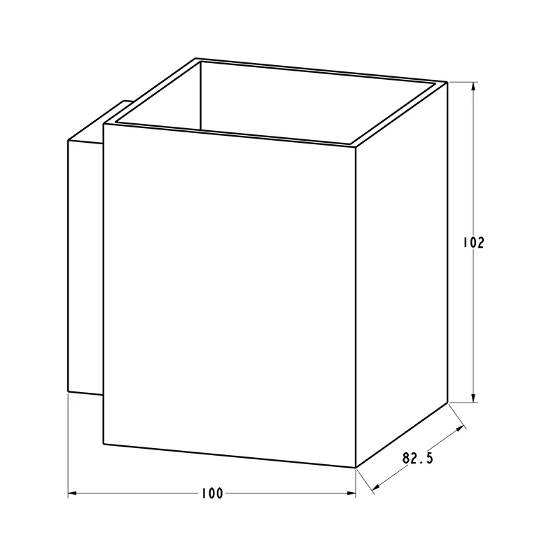 Czarny minimalistyczny kinkiet SOLA WL SQUARE