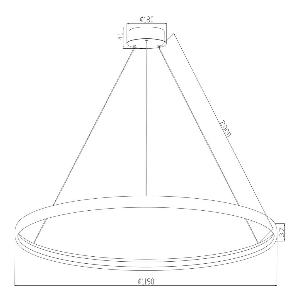 Lampa wisząca LED złota CARLO 120 cm