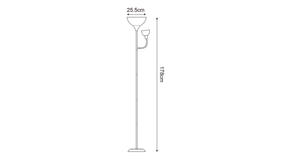 Lampa podłogowa czarna PESO