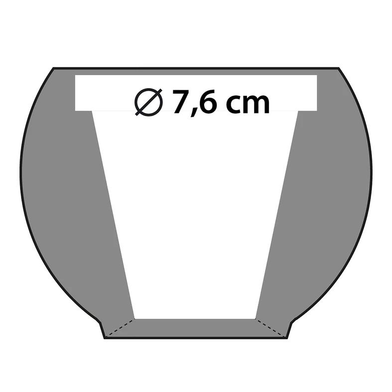 Osłonka dekoracyjna betonowa BAUBLE WAVE 14x11 cm