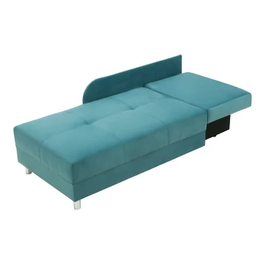 Sofa rozkładana niebiesko-żółta LETTO prawa