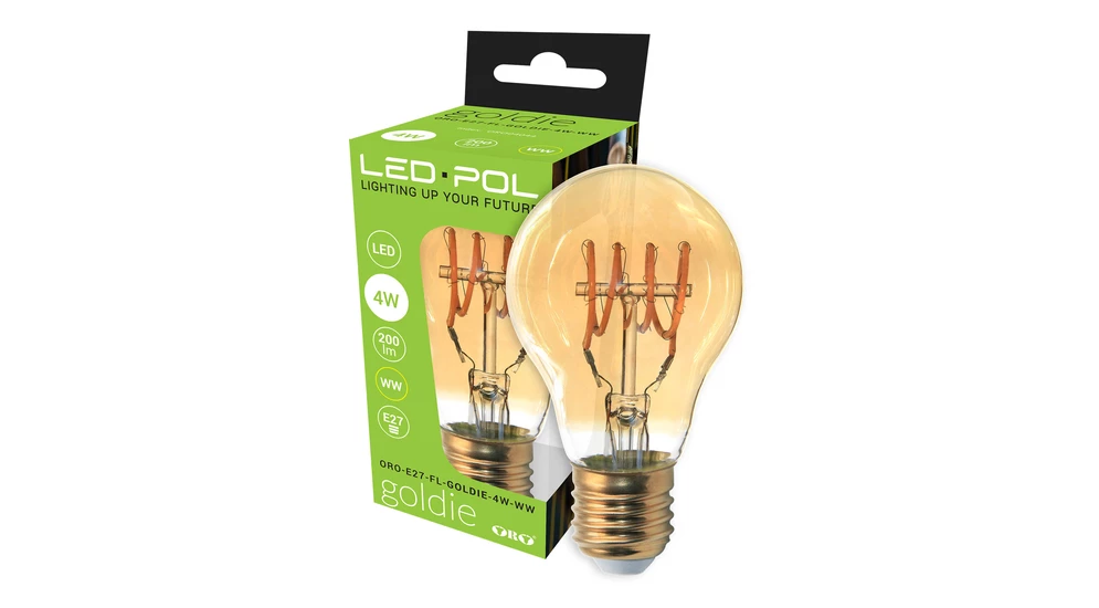 Żarówka ozdobna LED E27 4W barwa ciepła ORO-E27-FL-GOLDIE-4W-WW