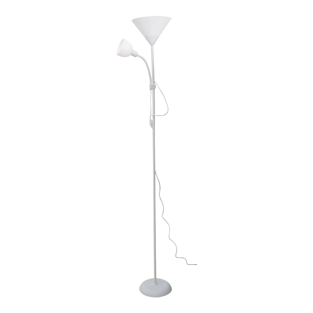 Lampa podłogowa E14 E27 podstawa biała