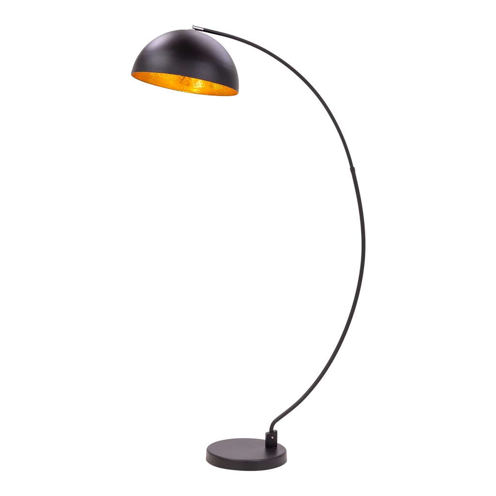 Lampa do salonu łukowa loftowa czarna LUZIA