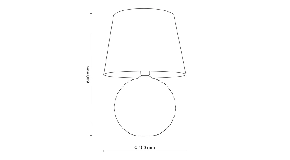 Lampa stołowa ceramiczna czarna SANTANA