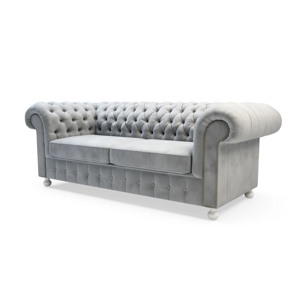 Sofa glamour szara CHESTER