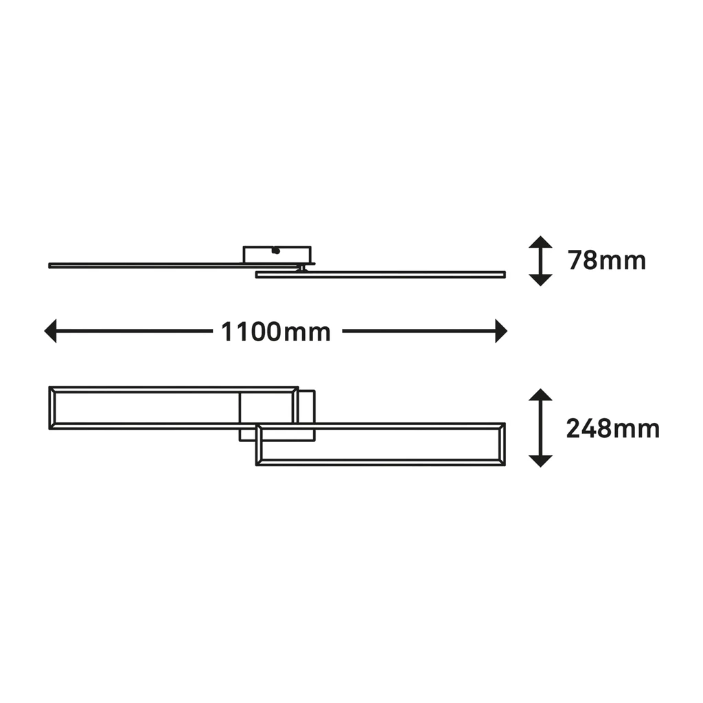 Lampa sufitowa LED obrotowa złoto brązowa FRAME 110 cm