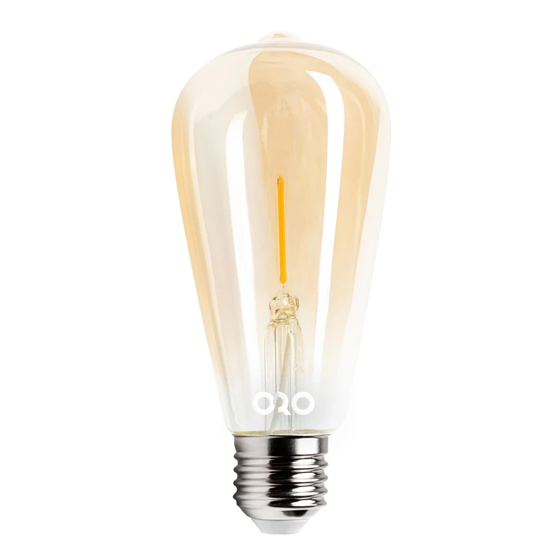 Żarówka ozdobna retro LED E27 1,3W barwa ciepła ORO-E27-ST64-FL-AMBER-1,3W-WW