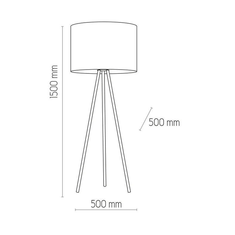 Lampa podłogowa na czarnym trójnogu JUTA