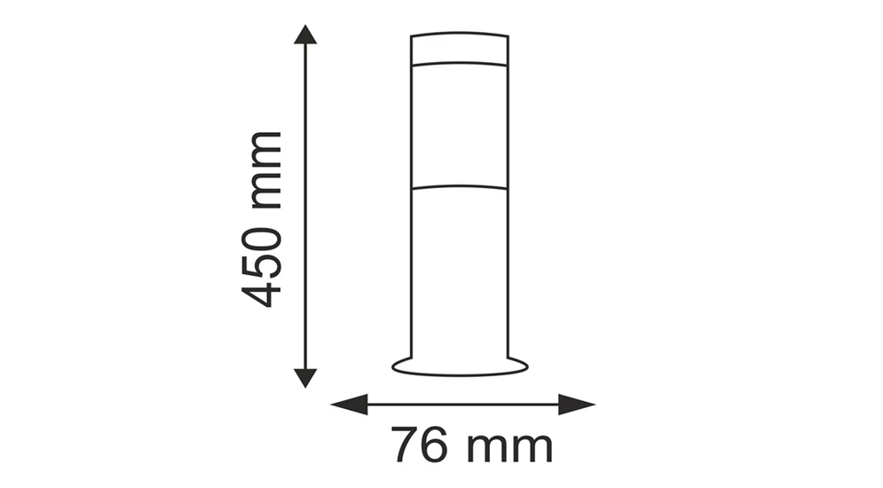 Lampa zewnętrzna szara OSLO 45 cm