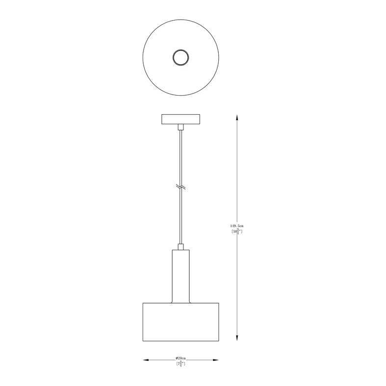 Lampa wisząca czarno-złota LEO 20 cm