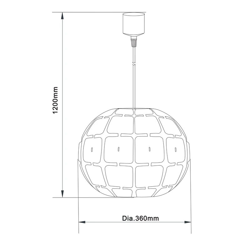 Lampa wisząca ALISA TL-1061P-B