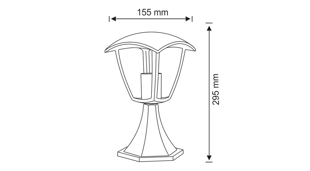 Lampa zewnętrzna latarnia czarna IGMA 29,5 cm