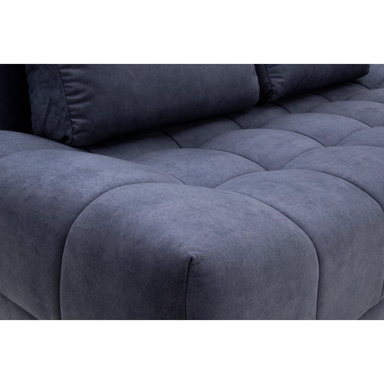 Sofa szaroniebieska pikowana LUXO