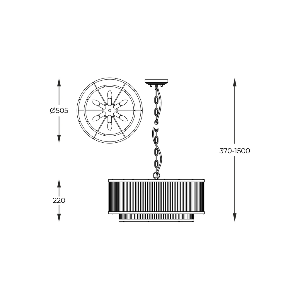 Lampa wisząca SERGIO P0528-06H-F4AC