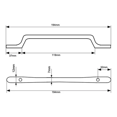 Uchwyt PORTO LEO 19,5 cm grafit