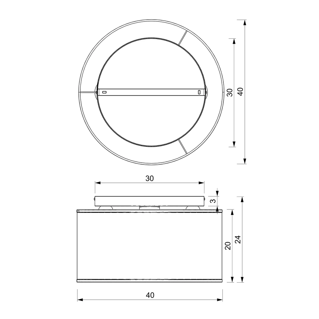 Lampa sufitowa czarna LOFT III