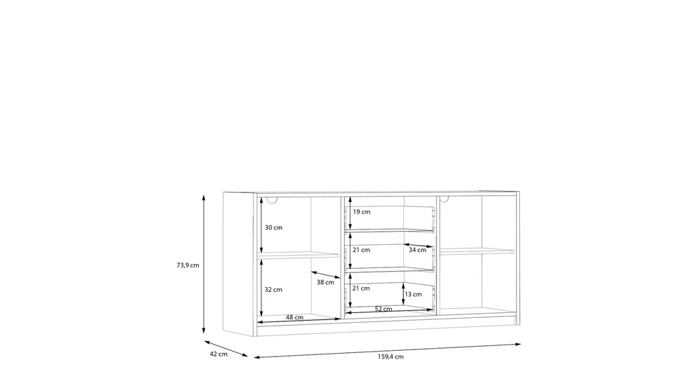 Komoda z szufladami S-ROOM