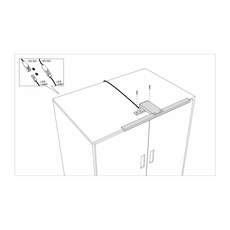 Oświetlenie zewnętrzne do szaf ADBOX 40 cm