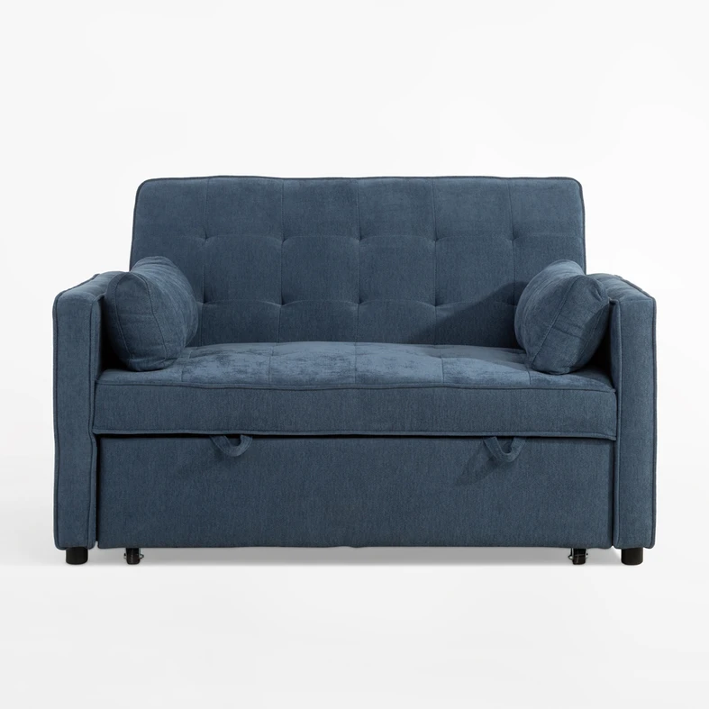 Sofa 133 cm niebieska SYLWERO