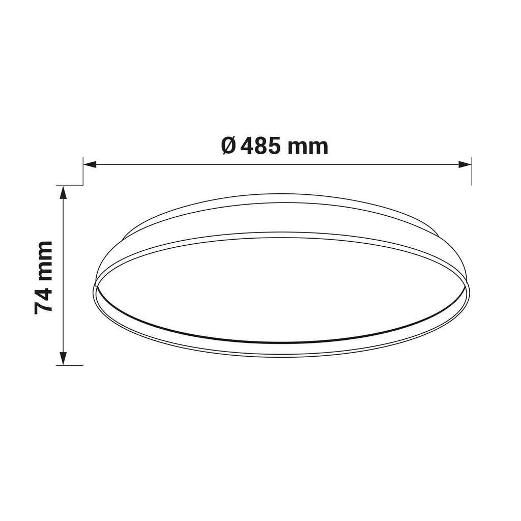 Plafon LED 60W złoty ORO NUBE