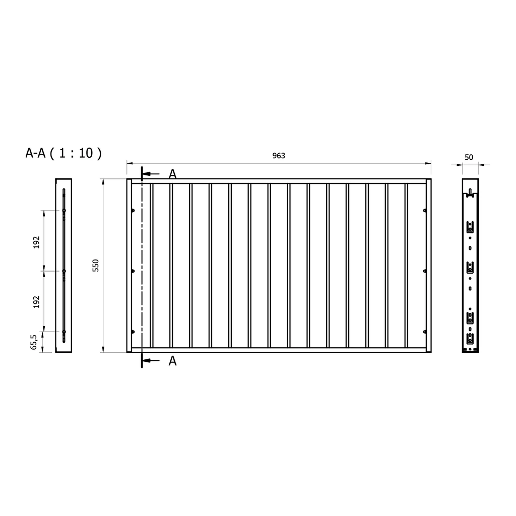 WIRE wieszak na spodnie do szaf ADBOX 100 cm 