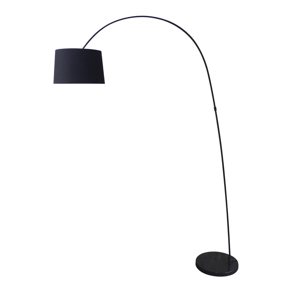 Lampa podłogowa łukowa do salonu czarna COSTANZA