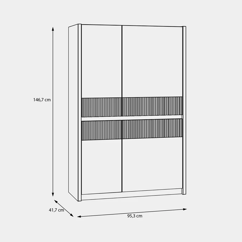 Komoda z oświetleniem OAK SQUERE 95,3 cm