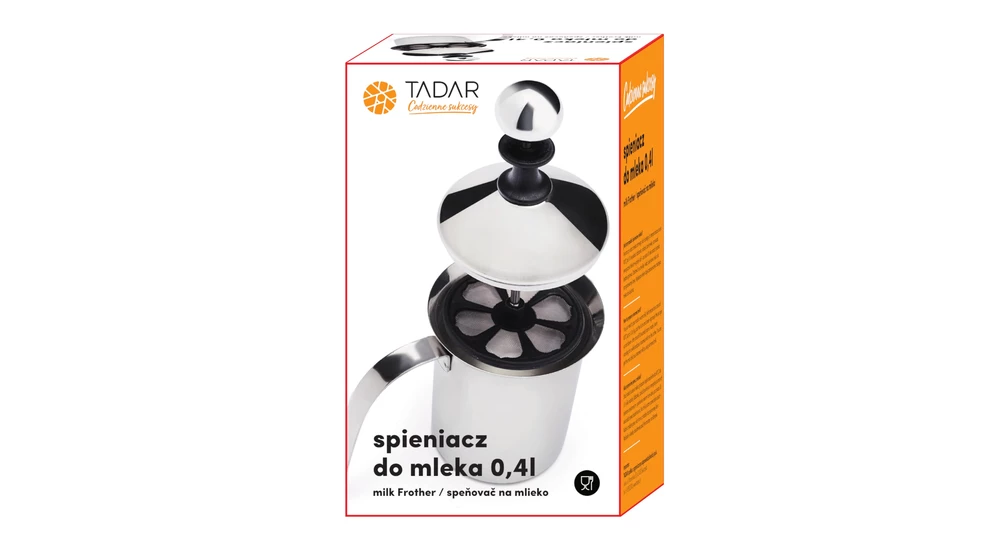 Spieniacz tłokowy do mleka 400 ml