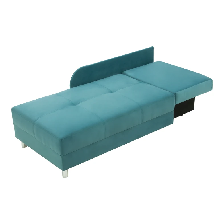 Sofa rozkładana niebiesko-żółta LETTO prawa