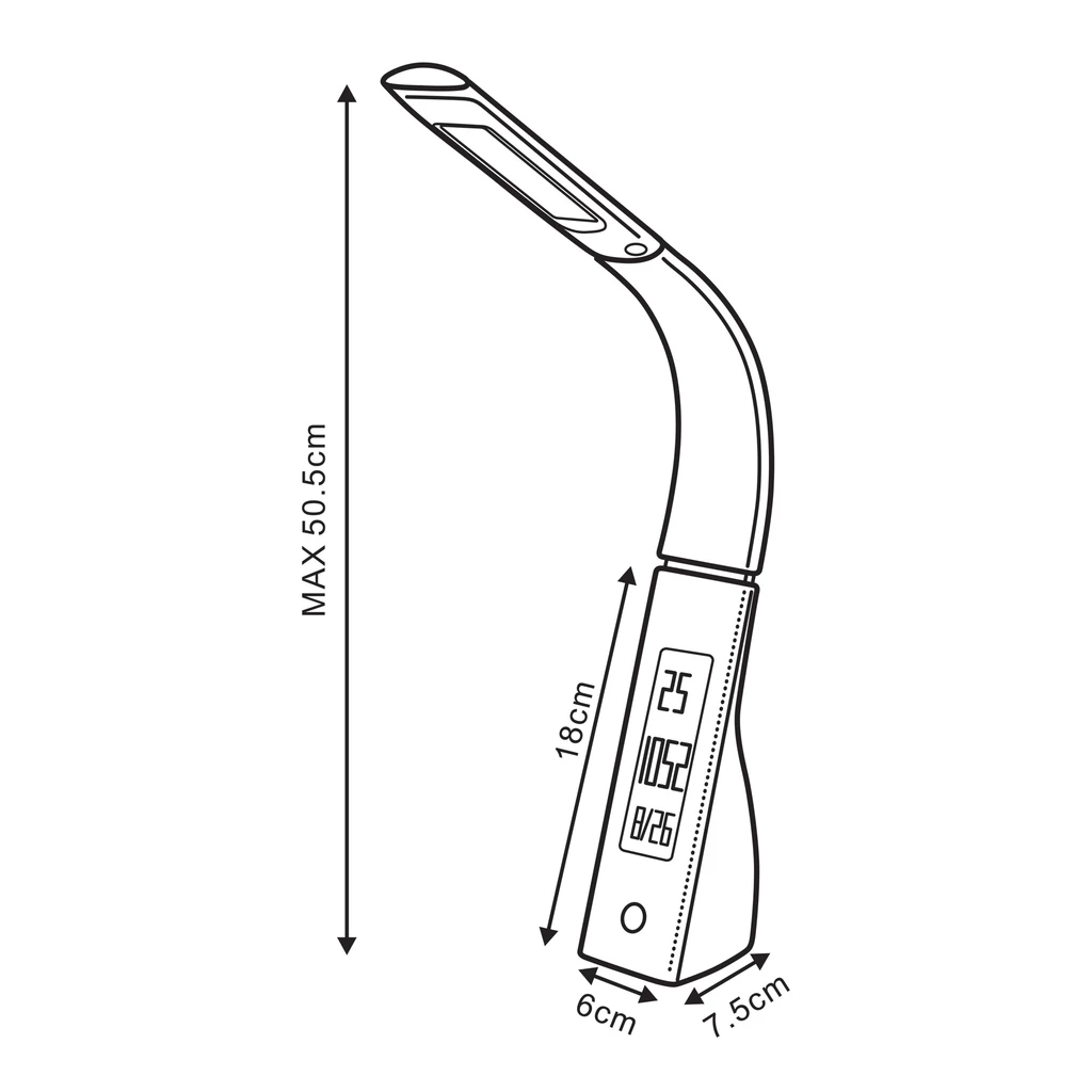 Lampa biurkowa LED H1633 czarna