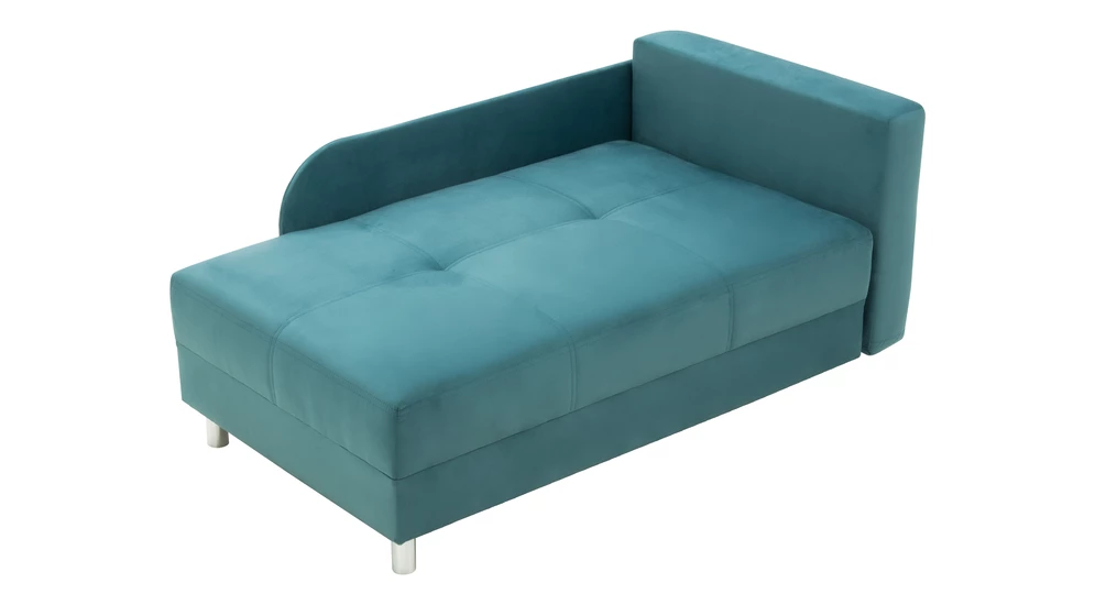 Sofa rozkładana niebiesko-żółta LETTO prawa