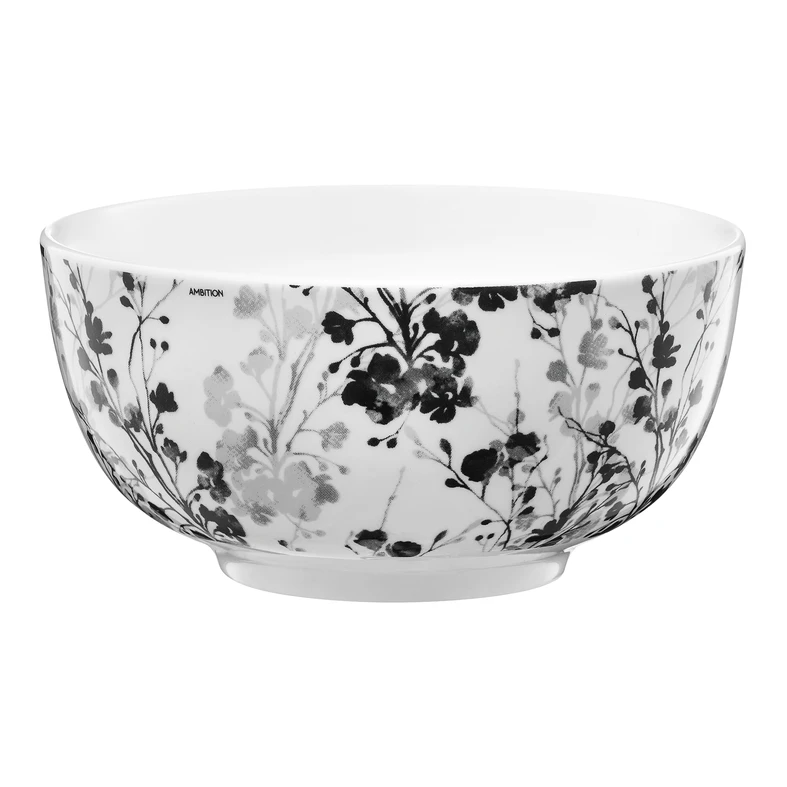 Salaterka porcelanowa jest elementem kolekcji BLACK NATURE, wykonanej z wysokiej jakości porcelany New Bone China. Ciekawy, romantyczny wzór zwraca uwaga i wpasuje się do każdej kuchennej aranżacji. 