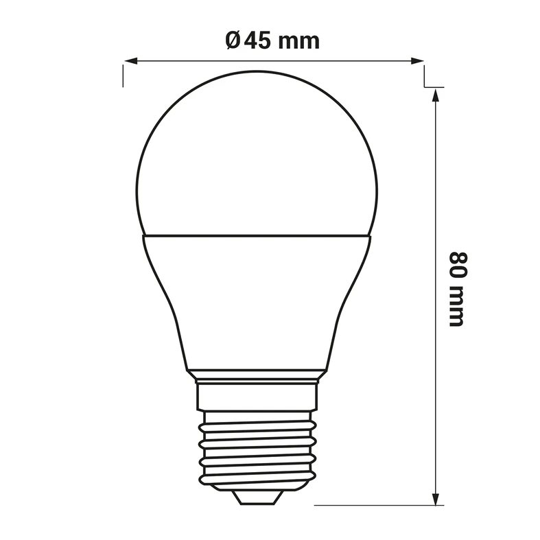 Żarówka LED E27 8W barwa ciepła ORO-E27-G45-TOTO-8W-WW