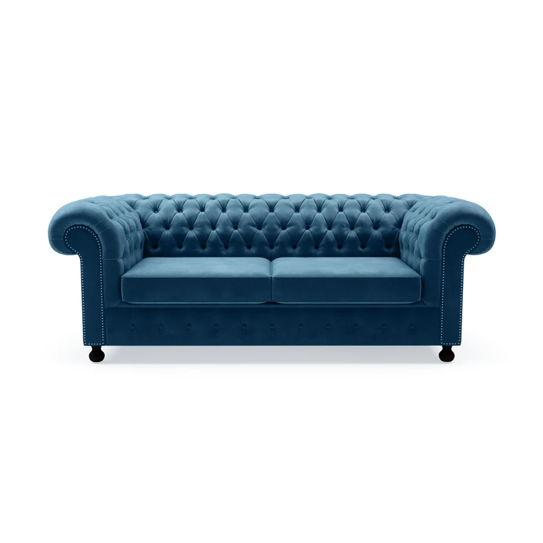 Sofa glamour niebieska CHESTER