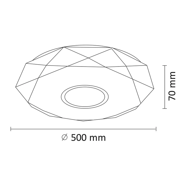 Plafon DIAMOND sterowany pilotem to lampa, dzięki której dostosujesz poziom oświetlenia do własnych potrzeb. Wystarczy wziąć do ręki kontroler, by zmieniać natężenie i barwę światła