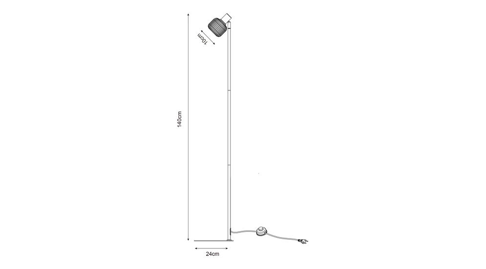 Lampa podłogowa STEM to niezawodne oświetlenie dla kameralnych pomieszczeń. Posiada klosz w białym kolorze i oprawę dla żarówki typu E14.