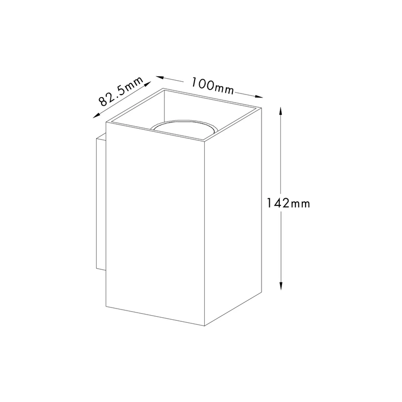 Biały minimalistyczny kinkiet SANDY WL SQUARE