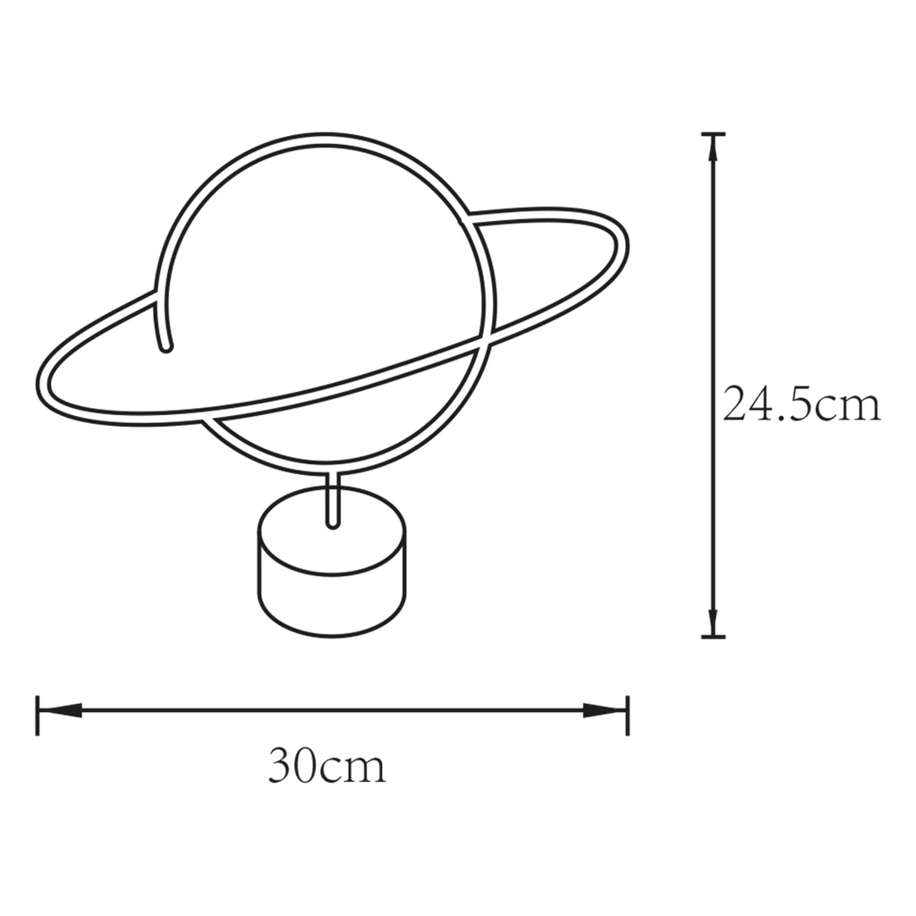 Lampa ozdobna NEON PLANET będzie świetnie wyglądała w pokoju dziecięcym i młodzieżowym lub jako dekoracja na blacie biurka oraz półki.